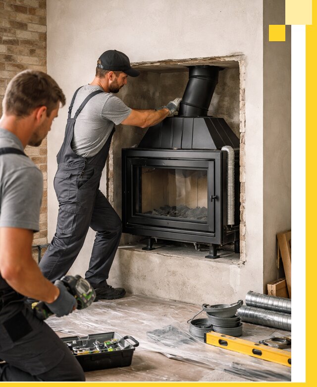 Установка каминных топок в Костроме: монтаж, подключение