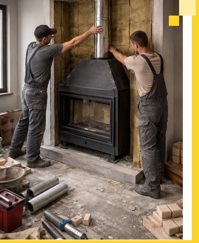 Изготовление и монтаж закрытых каминов в Костроме под ключ