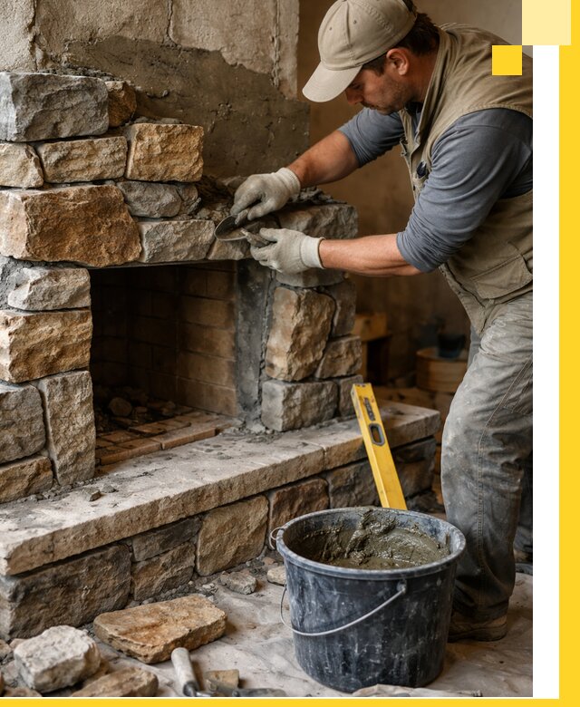 Изготовление и установка каменных каминов под ключ в Костроме