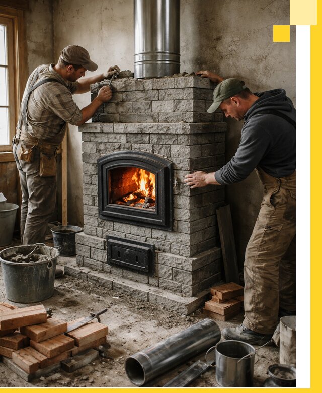 Производство, поставка и монтаж дровяных печей в Костроме