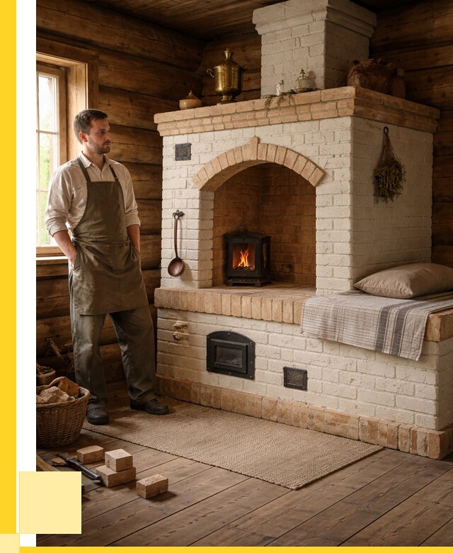 Русские печи с лежанкой под ключ в Костроме от 153135 р. ЭриданКст