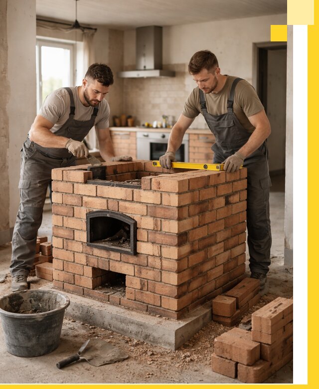 Установка и монтаж печей в частном доме в Костроме под ключ