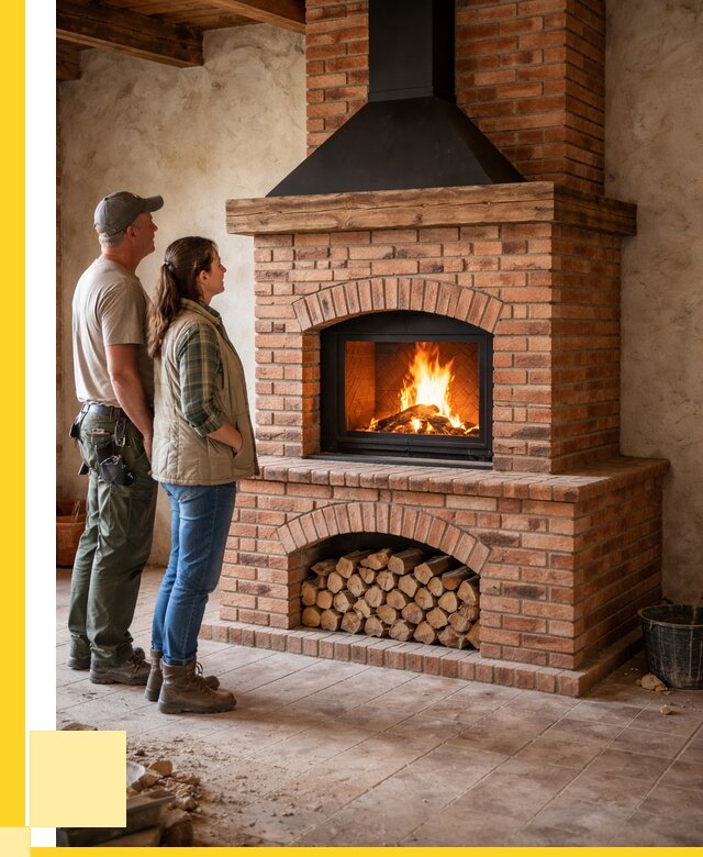 Печи камины из кирпича в Костроме от 122508 р. | ЭриданКст