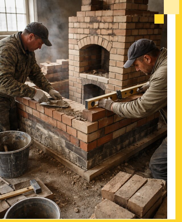 Изготовление и монтаж печей и каминов из кирпича в Костроме