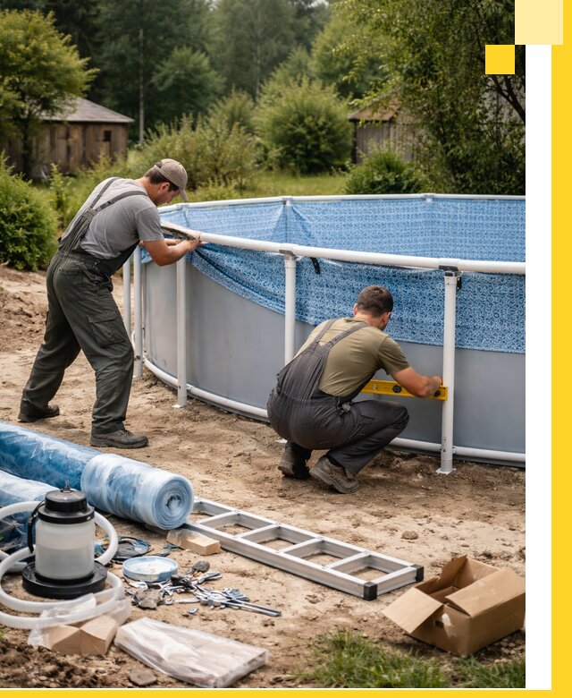 Установка и монтаж каркасных бассейнов в Костроме под ключ