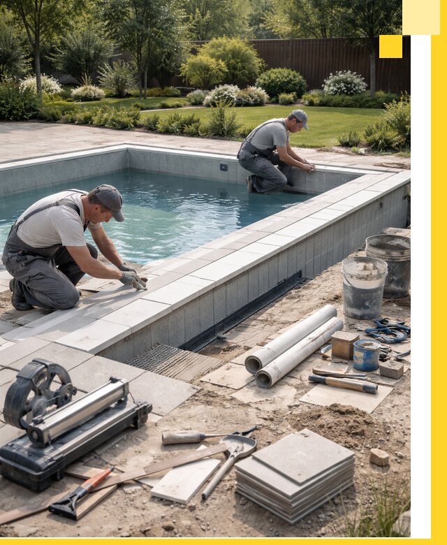 Строительство открытых бассейнов под ключ в Костроме профессионально