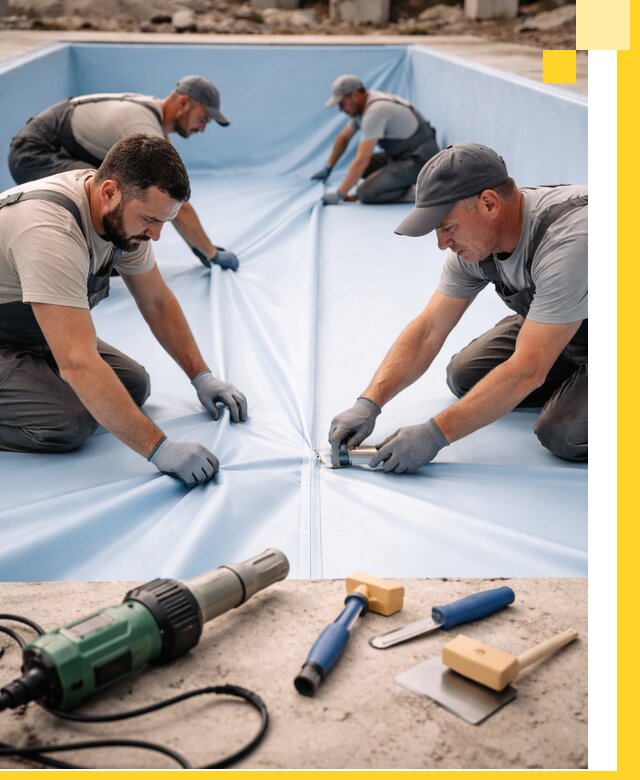 ПВХ пленка для бассейнов с монтажом и гарантией в Костроме