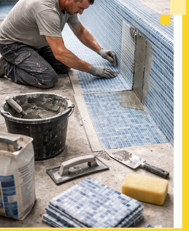 Укладка и ремонт мозаики для бассейнов под ключ в Костроме