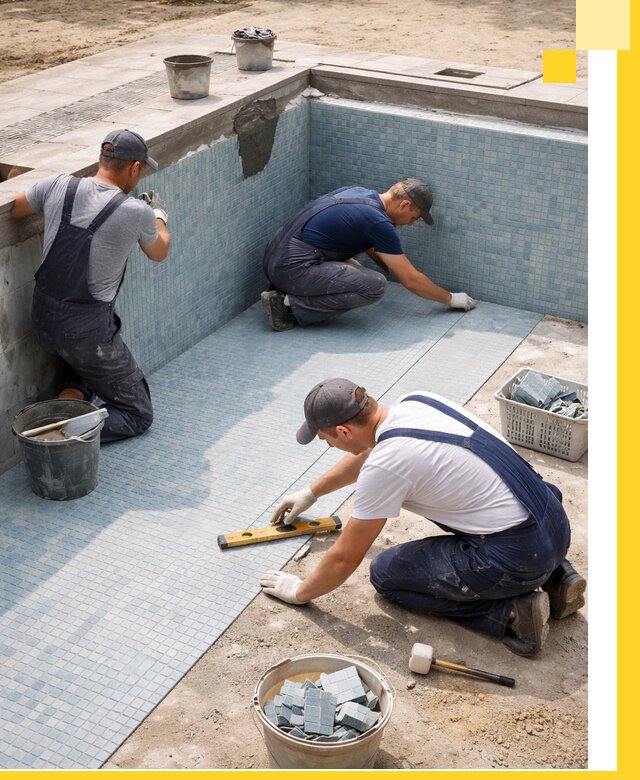 Укладка и установка плитки для бассейнов под ключ в Костроме