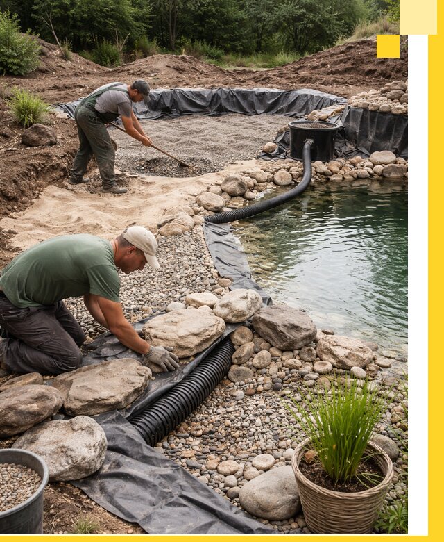 Строительство природных бассейнов и озер в Костроме под ключ