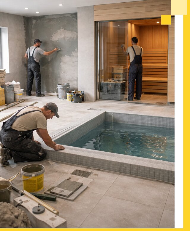 Проектирование и строительство сауны с бассейном в Костроме