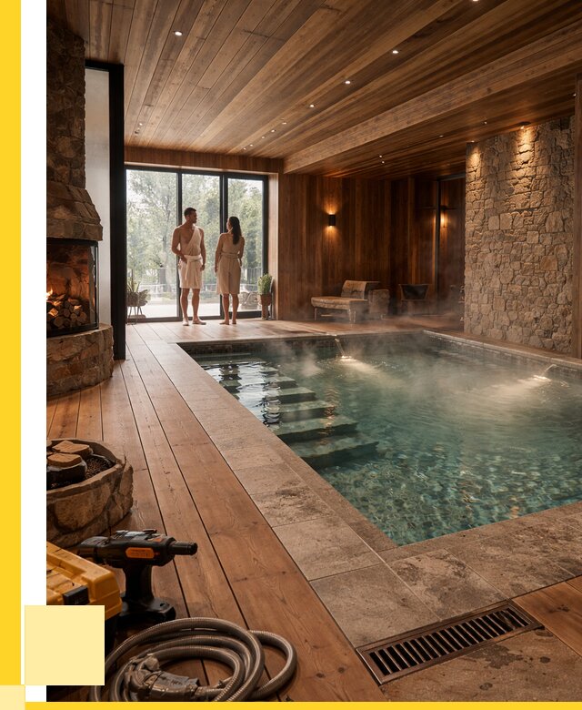 Проекты бань с бассейном под ключ в Костроме от 76568 р., ЭриданКст