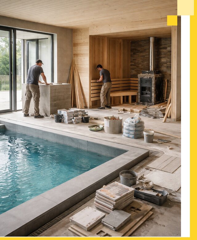 Проектирование и строительство бань с бассейном в Костроме