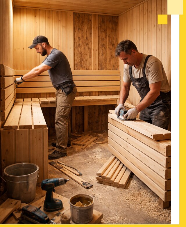 Профессиональный комплексный ремонт саун под ключ в Костроме