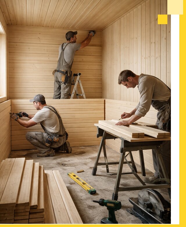 Обшивка саун в Костроме из натуральной древесины под ключ