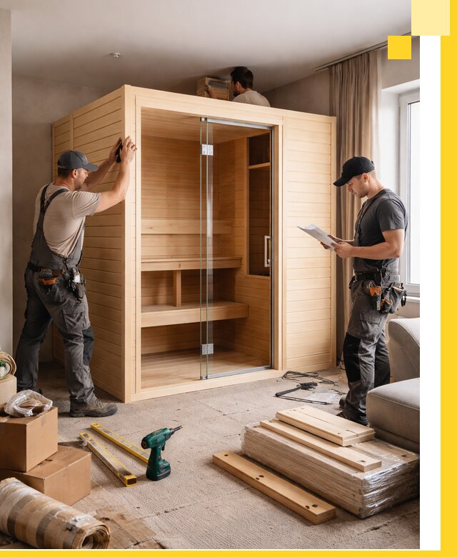 Установка и благоустройство саун в квартире в Костроме