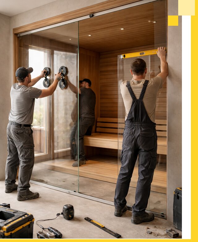 Производство и монтаж стеклянных саун под ключ в Костроме