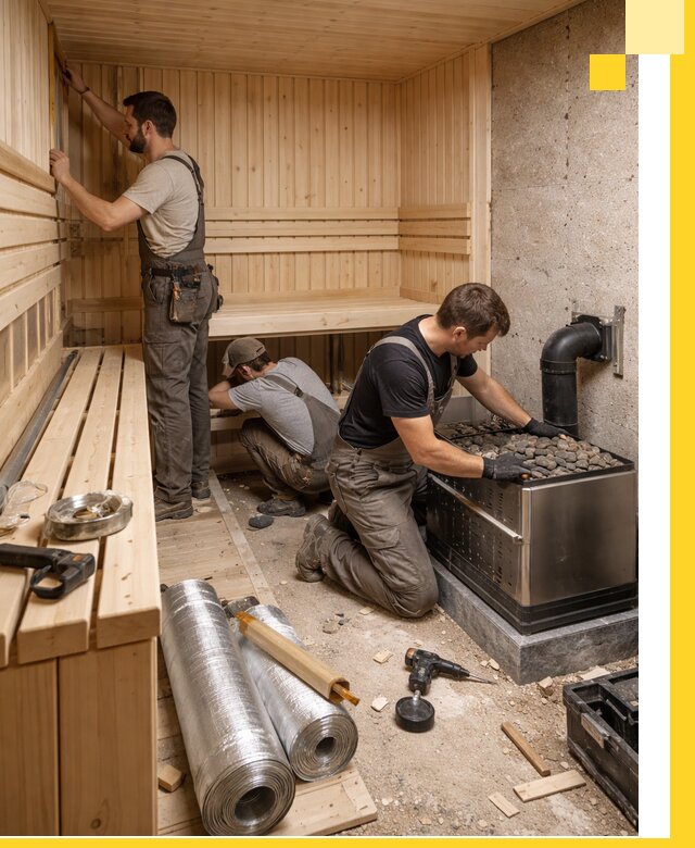 Индивидуальные сауны на заказ в Костроме под ключ, проект и монтаж