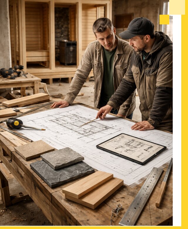 Проекты бань под ключ и планы строительства в Костроме