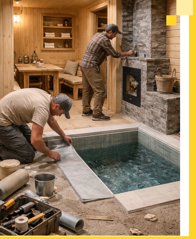 Строительство бань с комнатой отдыха под ключ в Костроме