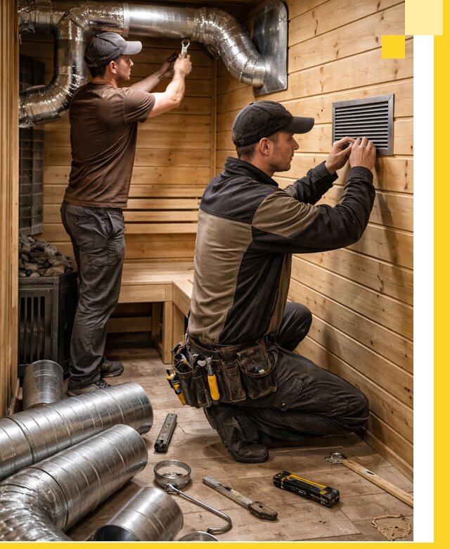 Проектирование и монтаж вентиляции бани в Костроме под ключ