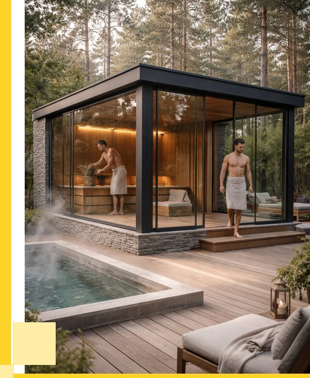 Стеклянные бани и двери в Костроме от 459405 р. | ЭриданКст