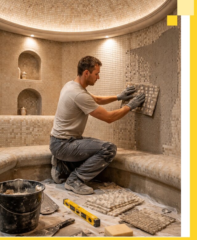 Устройство и монтаж домашнего хамама под ключ в Костроме