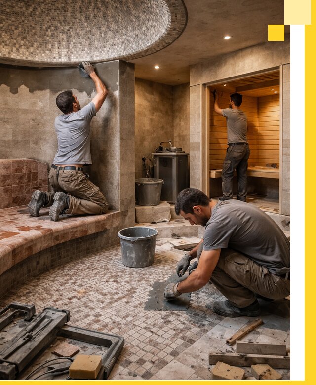 Проект и строительство хамама бани и сауны под ключ в Костроме