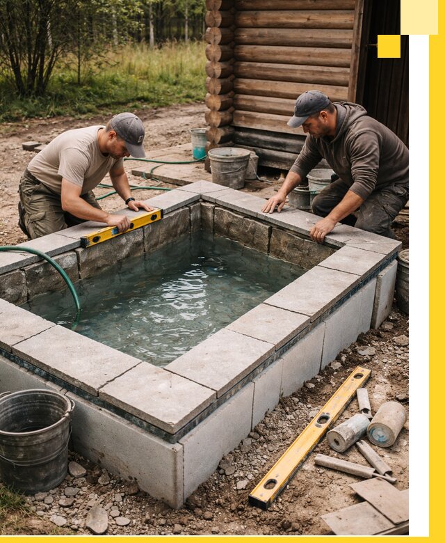 Изготовление и установка холодных купелей под ключ в Костроме